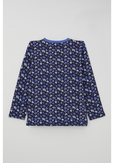 Breeze Erkek Çocuk Pijama Takımı Modern Kare & Kamuflaj Desenli 4-8 Yaş , Morcivert