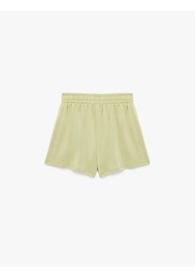 Koton Rahat Kalıp Beli Lastikli Modal Kumaş Mini Spor Şort Yeşil 6sak40414nk