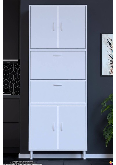 Derin 70 Cm 6 Kapaklı Çok Amaçlı Mutfak Kiler Dolabı Organizer Banyo Çocuk Odası Boy Dolabı Beyaz Derin 70 Cm 6 Kapaklı Çok Amaçlı Mutfak Kiler Dolabı Organizer Banyo Çocuk Odası Boy Dolabı Beyaz