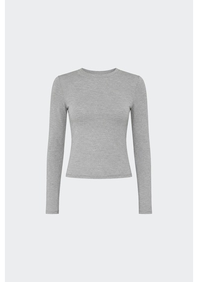 Suud Collection Gri Kate Slim Tişört
