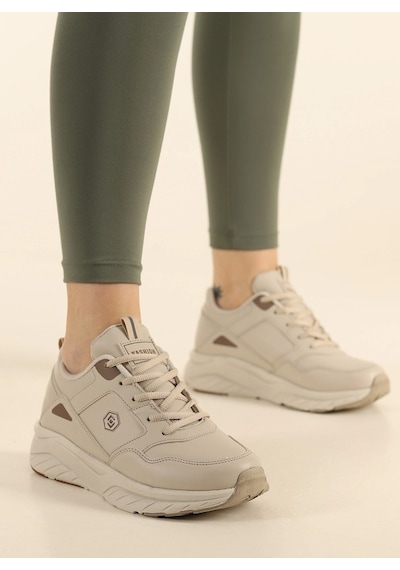Queen Step 2105 Unisex Spor Ayakkabı Bej