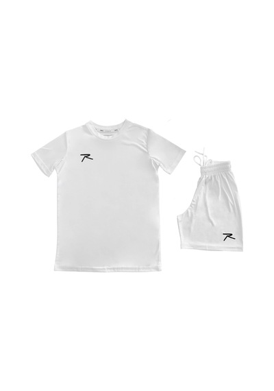 Raru Çocuk T-shirt Şort Takım Paulus Beyaz Çok Renkli