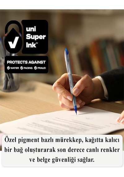 Siyah Pilot Kalem Ub-200 Vision Elite 0.8mm 3 Adet Uniball Pilot Kalem 0.8 Mm Roller Uçlu Pilot Kalem İnce Uçlu Likit Siyah