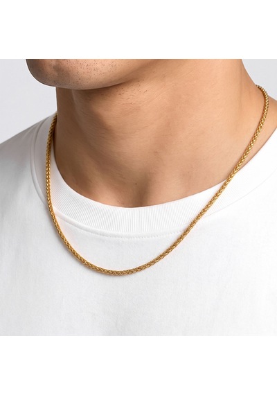 Beycen Aksesuar Hasır Örgü Erkek Çelik Kolye 2mm 55cm Gold 3902eck040 Çok Renkli