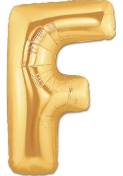 Harf Folyo Balon F Harfi Büyük Boy Balon Altın Sarısı /Dore 100Cm