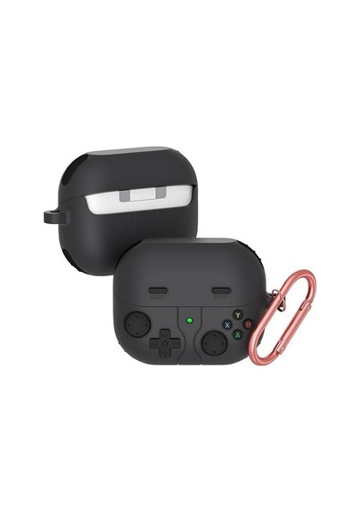 Adige Samsung Galaxy Buds3 Fe Uyumlu Kulaklık Kılıfı Silikon Oyun Figürlü Siyah Siyah