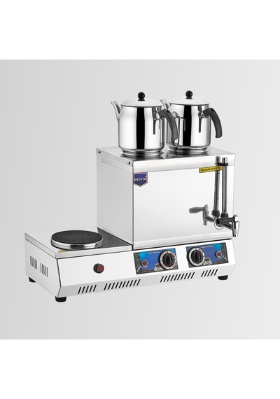 Remta K34 40 Model İki Demlikli Pleytli Elektrikli Çay Ocağı - Kahveci Takımı 28 Lt 3000 W