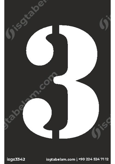 3 Rakamı Boyama Şablonu (Set2)