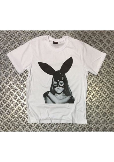 Stoned&Fame Ariana Grande Baskılı Unisex %100 Pamuk T-shirt Beyaz
