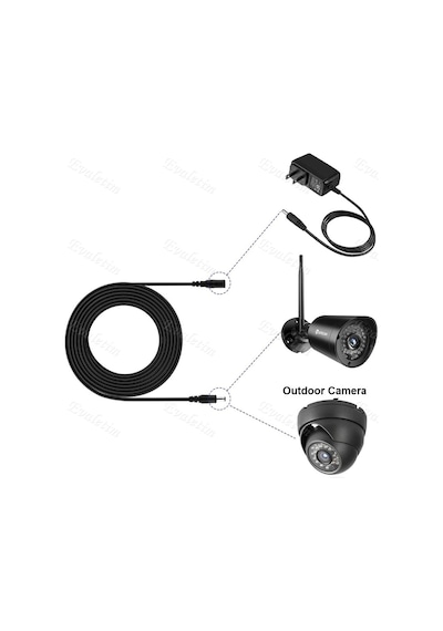 5.5Mm X 2.1Mm Modem Ip Kamera Dc Adaptör Uzatma 4382P Kablosu 1 M