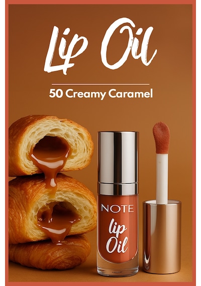 Note Cosmetique Lip Oil Nemlendirici ve Parlatıcı Dudak Bakım Yağı - 50 Creamy Caramel - Kahverengi