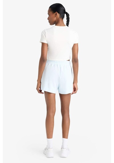 DeFactoFit Standart Fit Sporcu Kısa Paça Basic Düz Şort Z6696az25smbe817 Mavi