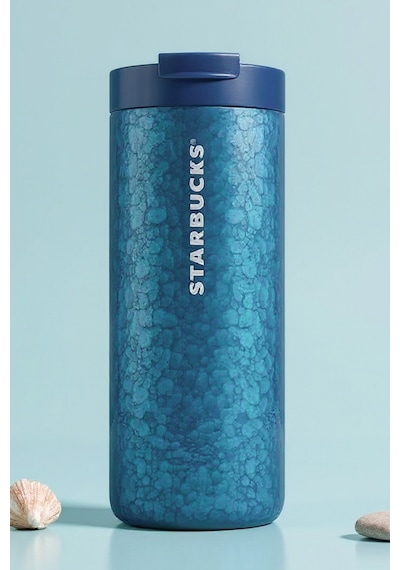 Starbucks Deniz Kabuğu Temalı Koyu Mavi Paslanmaz Çelik Termos 532 Ml Mavi