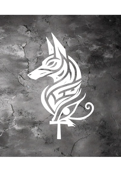 Anubis Sticker - Eski Mısır Mitolojisi - Ölüler Tanrısı - Araba Oto Motosiklet Karavan Pc Laptop Sticker - 00351 15x9 Cm