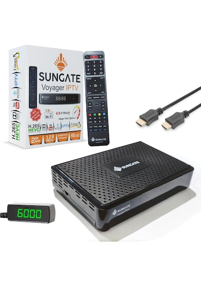 Sungate Voyager Mini Kasalı Uydu Alıcı Dijital Linux Dahili Wifi Çanaksız Tv Kanalları İzleyebilme Youtube