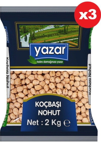 Yazar Koçbaşı Nohut 9 Ml. 3 x 2 KG