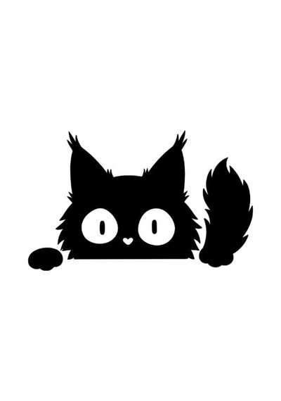 Bagajdan Bakan Kedi Sticker Model Sticker 15x15