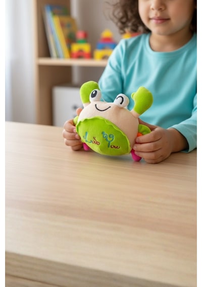 Sevimli Peluş Yengeç Uyku Arkadaşı - Yumuşak Dolgulu Oyuncak 20 Cm Yeşil