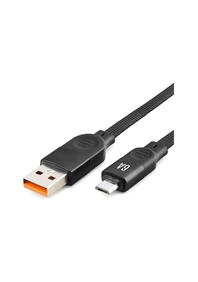 Micro Usb Şarj Ve Data Kablosu 6a 1 M Örgülü Siyah Nd1181 Evimdeyokyok