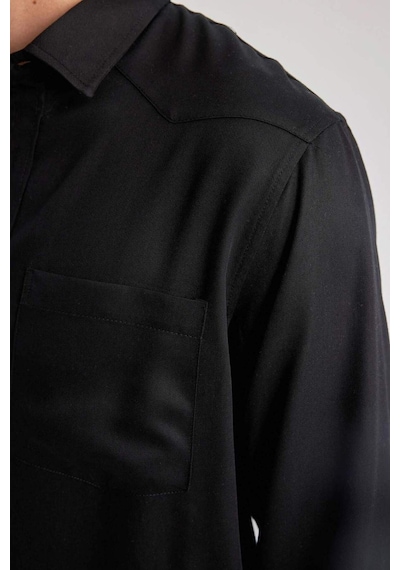 DeFacto Regular Fit Uzun Kollu Gömlek B8951AX23WNBK81