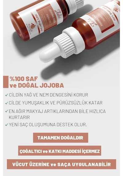 Tala Jojoba Yağı %100 Saf Ve Doğal Soğuk Sıkım 20 ML