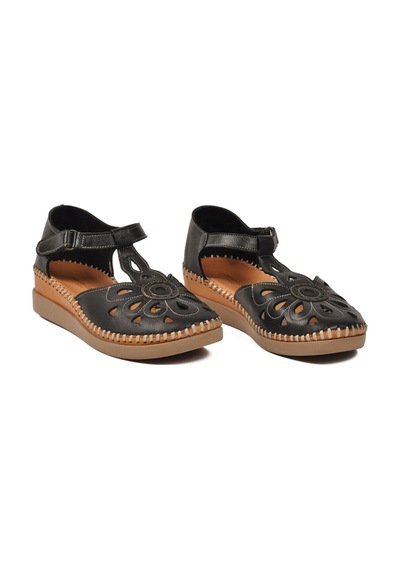 Pierre Cardin Siyah Cırtlı Hafif Kadın Günlük Sandalet Pc-54518 Z