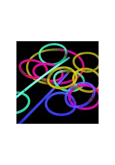 100 Adet Fosforlu Kırılan Eğlence Çubuğu 20 Cm Glow Stick Çok Renkli - 866591485 7 Yaş