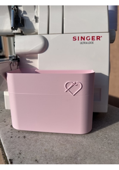 Singer Overlok Makinası Çöp Kutusu Pembe