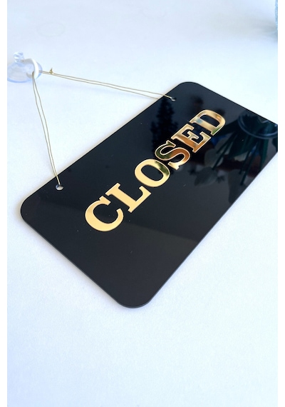 Open / Closed Kapı Tabelası Tüm İşletmeler İçin Şık Ve Sade Tasarım