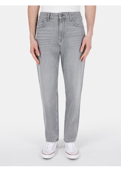 Colin's Colins Rahat Normal Kesim Orta Bel Düz Paça Gri Erkek Jean Pantolon Cl1069477 Denim
