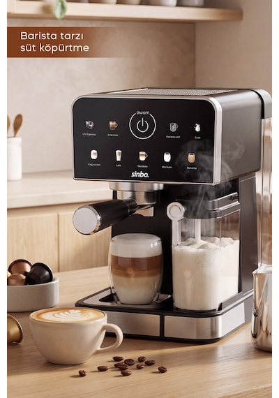 Scm-3036 Pro 20 Bar Espresso Makinesi, 7 Kahve, Süt Hazneli, Kapsül Uyumlu