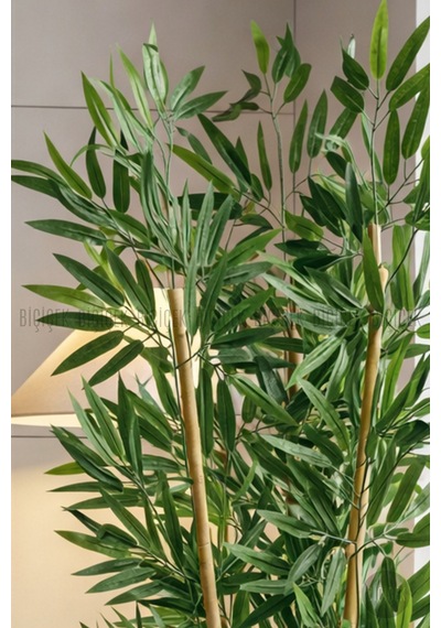 125cm Yapay Bambu Ağacı Küre Saksıda H