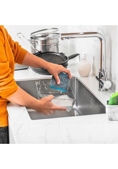 Vileda Glitzi 3 Lü Power Inox Colors Çelik Bulaşık Süngeri