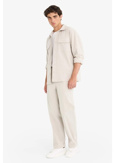 Defacto Wide Leg Geniş Paça Fitilli Kadife Pantolon F2042ax25wnbg766 Bej