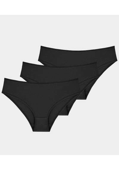 Aycı Pamuklu Basic Slip Külot 3'lü Paket Siyah