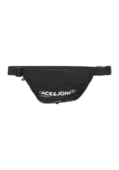 Jack & Jones Erkek Logo Baskili Fermuarli Çanta - Zitrus 12263790 Black Kahverengi
