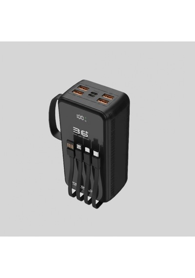 Kablosuz Şarjlı Powerbank Hızlı Şarj, Usb Çıkış Ve Dijital Pil Göstergesi Renkli
