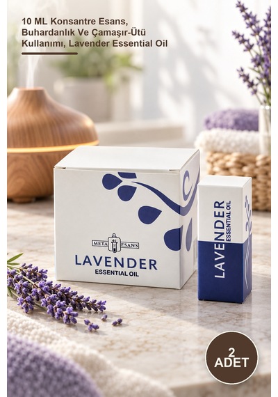 2 Adet Lavanta Esansiyel Koku Yağı 10 Ml Konsantre Esans, Buhardanlık Ve Çamaşır-ütü Kullanımı, Lavender Essential Oil Diğer