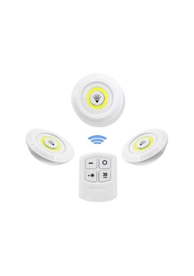 Kumandalı Spot Led Lamba Seti 3'lü Mutfak Ve Banyo Diğer