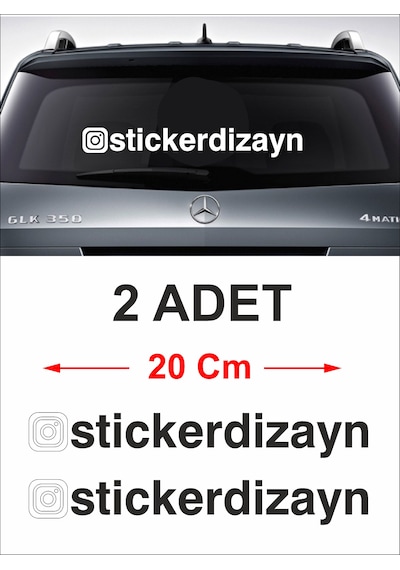 Kişiye Özel Instagram Sticker Araba Oto Motosiklet Karavan Sticker Etiket 00062 20 Cm