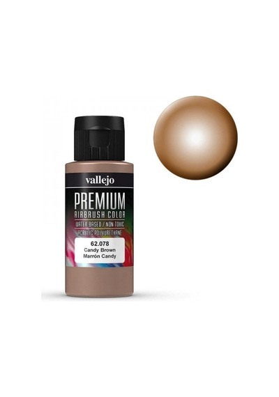 Vallejo 62078 60 Ml. Candy Brown Premium Rc Color Serisi Model Boyası Renkli