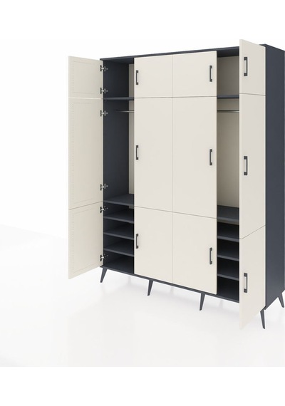 Hyperion Gardrop 10 Raflı 12 Kapaklı 2 Askılı 176x44x221 Antrasit-aytaşı/antrasit Aytaşı/antrasit Hyperion Gardrop 10 Raflı 12 Kapaklı 2 Askılı 176x44x221 Antrasit-aytaşı/antrasit Aytaşı/antrasit