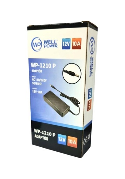 Wellpower 12Volt 10Amper Plastik Kasa Adaptör 5.5X2.5Mm Jak Fişli