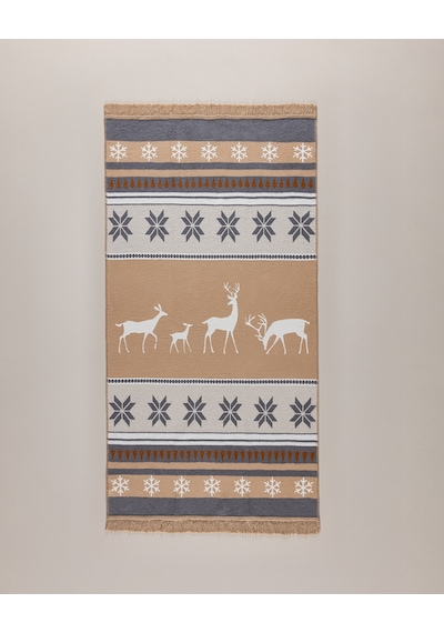 Madame Coco Cascade Pamuklu Saçaklı Dokuma Kilim - Beyaz/bej/antrasit - 120x180 Cm 8684427148594 Çok Renkli