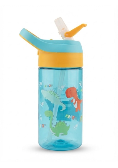 Saygılıofis 3114 Desenli Matara 500 Ml Sevimli Dinazorlar Beyaz