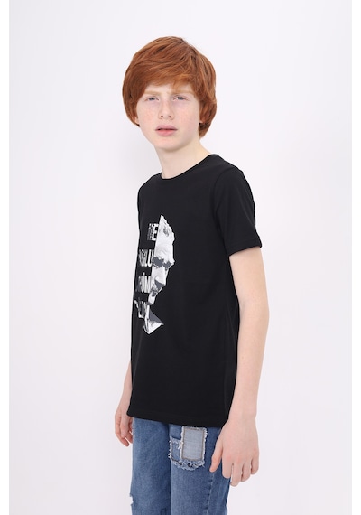 Toontoy Unisex Çocuk Atatürk Baskılı Tişört Siyah
