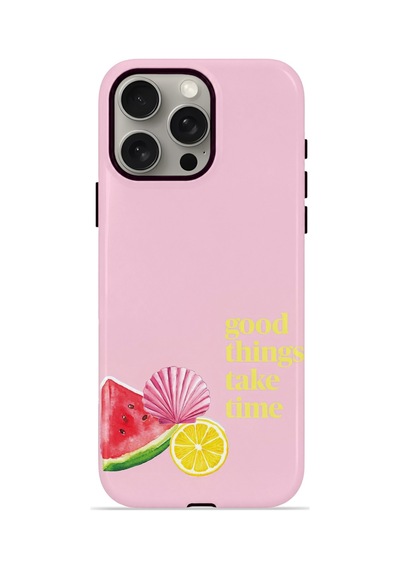 Apple iPhone Uyumlu 15 Pro Vorian Çift Katmanlı Magsafe Kılıf Good Things Fruit Corner