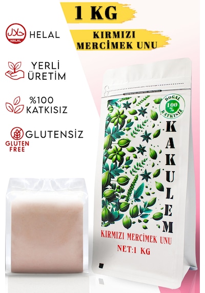 Kakulem Glutensiz Kırmızı Mercimek Unu 1 KG
