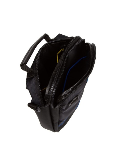 Newish Polo Erkek Siyah-mavi Impertex Kumaş Erkek Çapraz Omuz Ve El Çantası Günlük, Seyahat, Spor Siyah-mavi