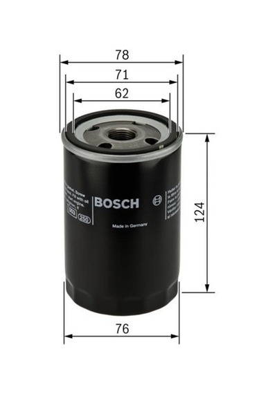 Bosch Yağ Filtresi Mercedes W201 190E-230E 84-93 C124 S124 W124 8